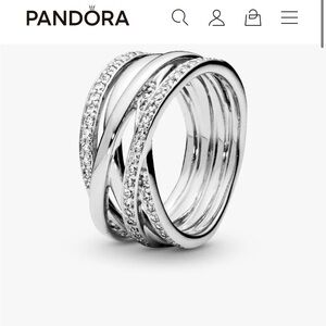 Pandora Sparkling & Polished Lines Ring
